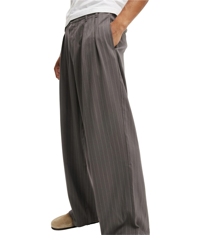 Cotton On Mens Super Baggy Pleated Pinstripe Wide Leg Loose Slacks Dress Pants