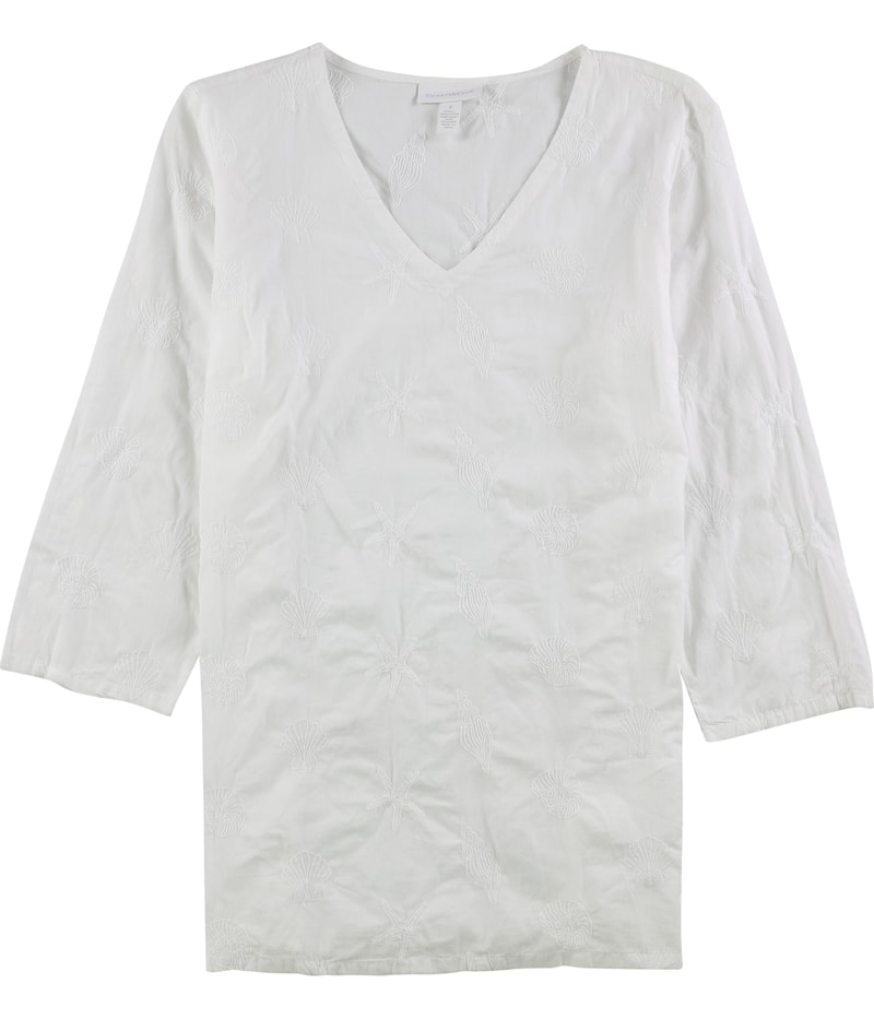 Charter Club Womens Seashells Shell Blouse
