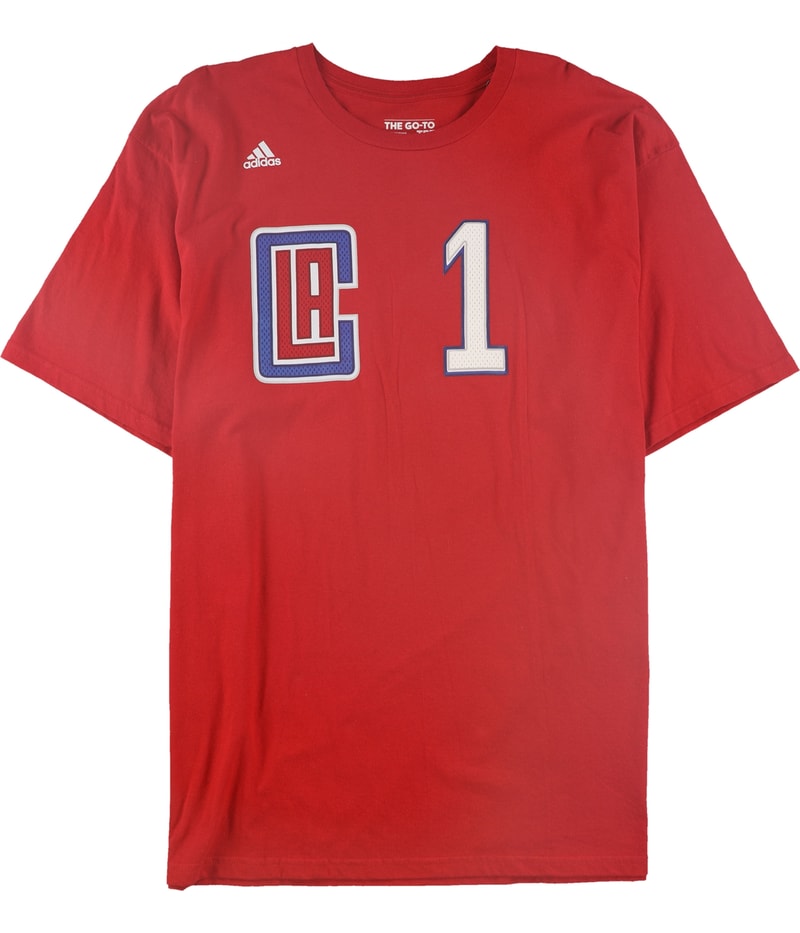 Adidas Mens Los Angeles Clippers Number 1 Graphic T-Shirt