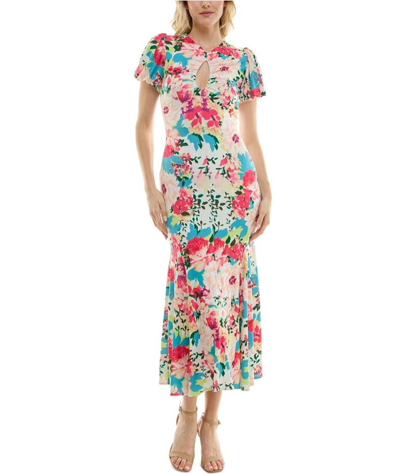Taylor Womens Floral Maxi Dress