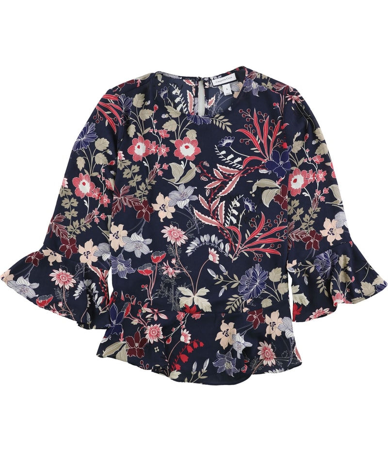 Charter Club Womens Flounce-Hem Shell Blouse