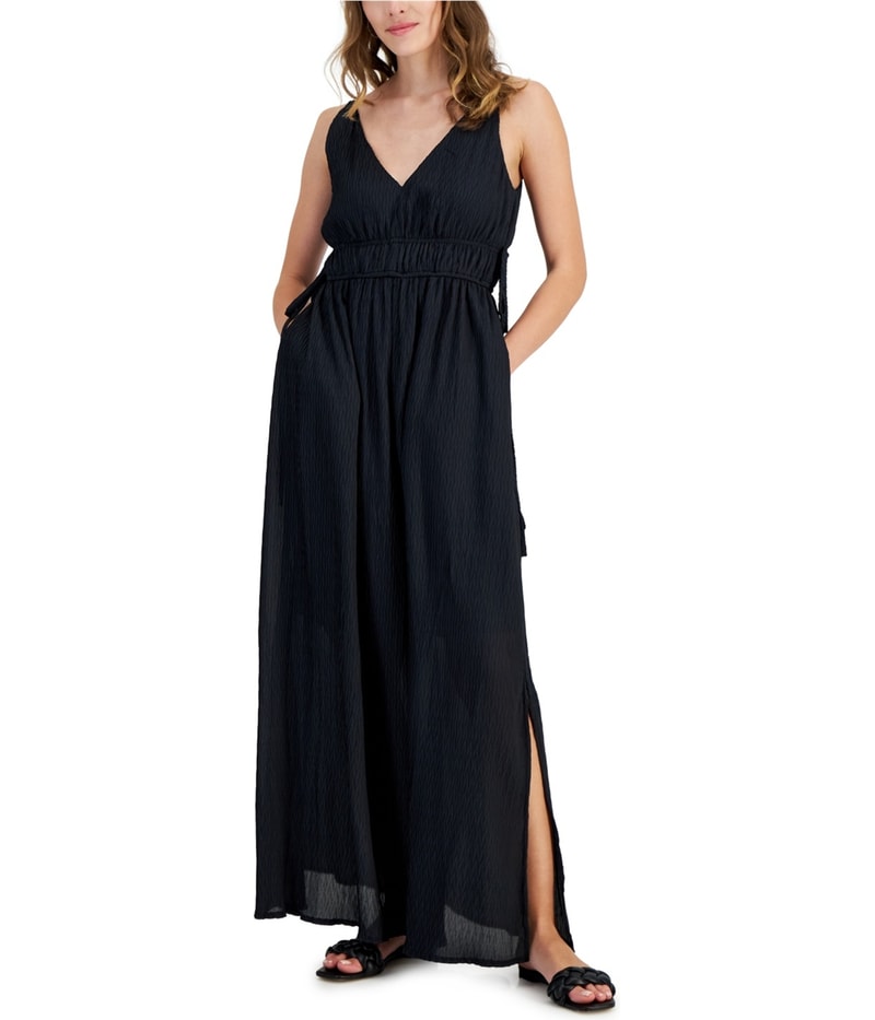 Taylor Womens Side Slit Maxi Dress