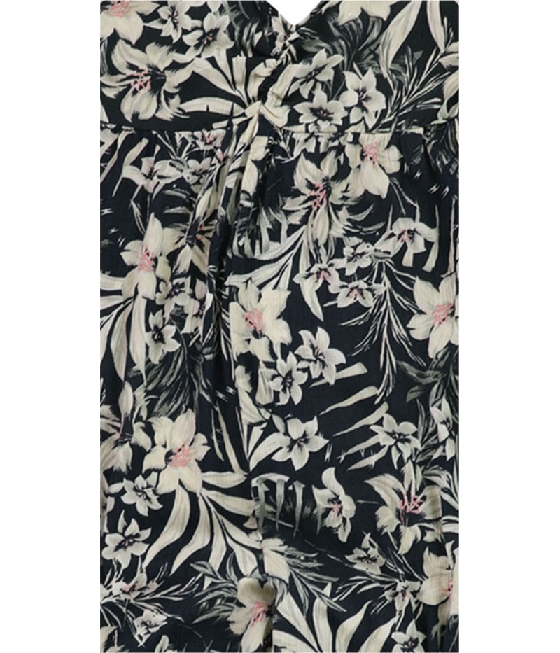 Hurley Womens Floral Print Romper Jumpsuit