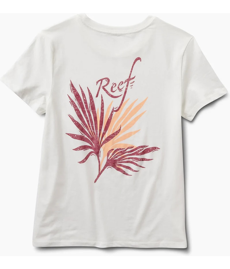 Reef Womens Flower Classic Graphic T-Shirt in White, image 2 of 2