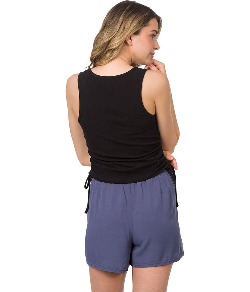 Hurley Womens Beach Logo Drawstring Tank Top in Black, image 2 of 2