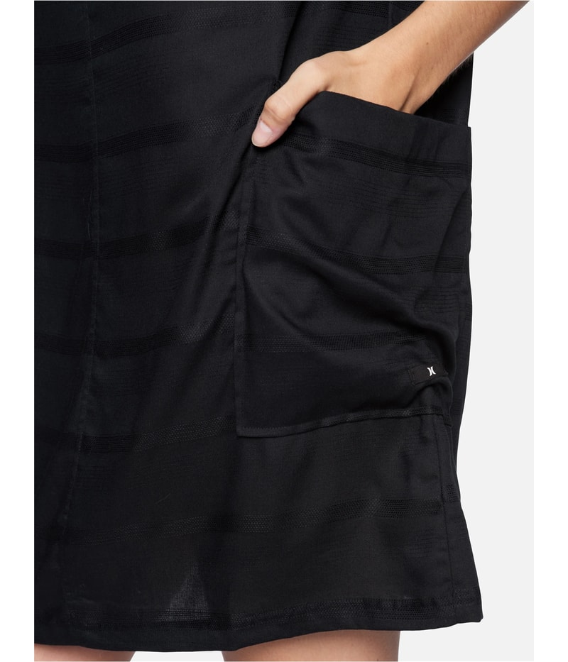 Hurley Womens Boxy T-Shirt Tunic Dress in Black, image 3 of 3