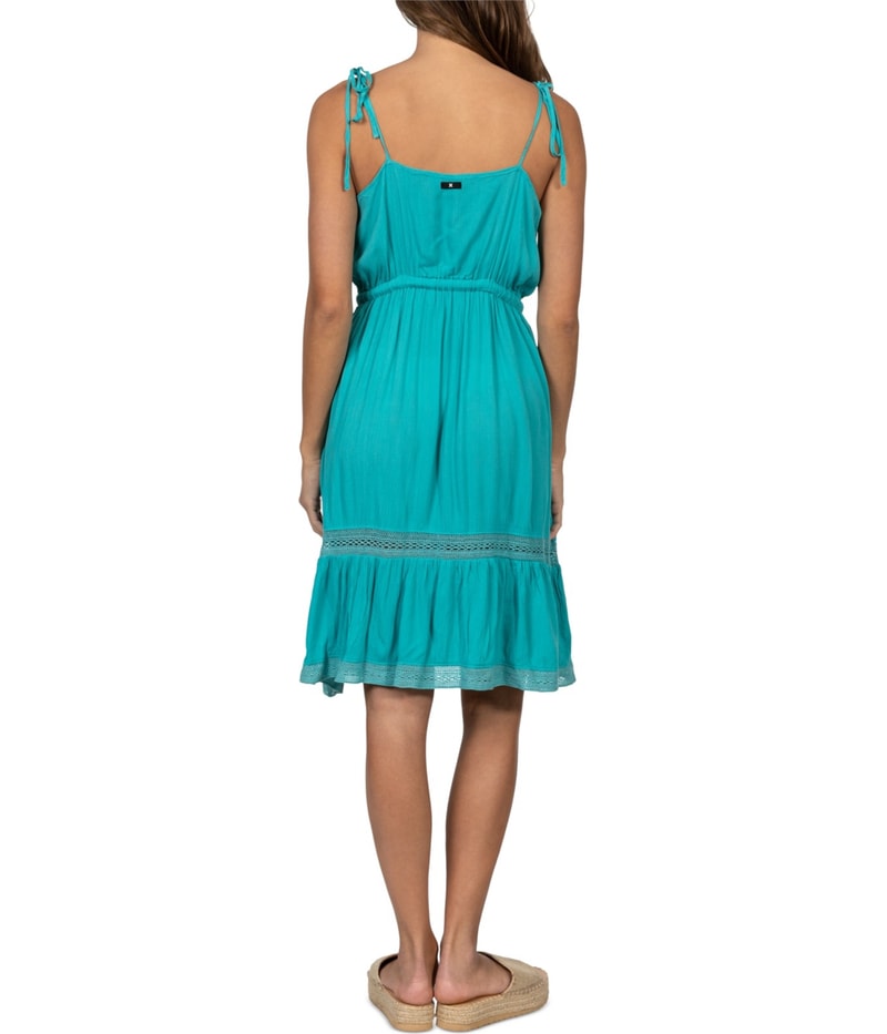 Hurley Womens Peasant Midi Dress in Green, view 2
