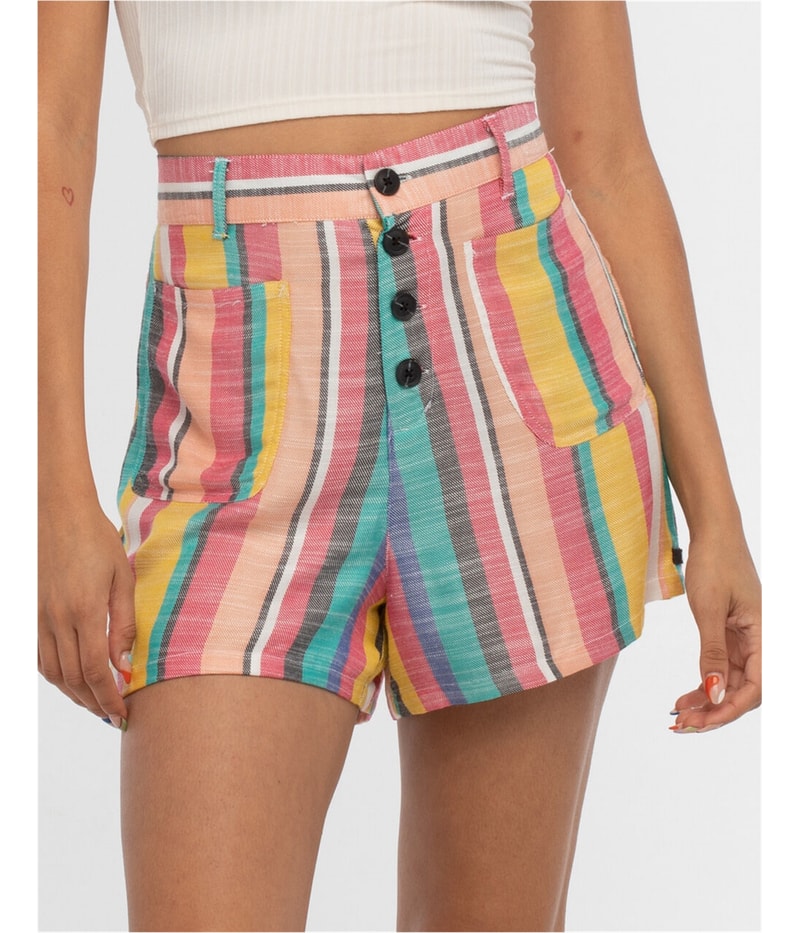 Hurley Womens Button Front Casual Walking Shorts