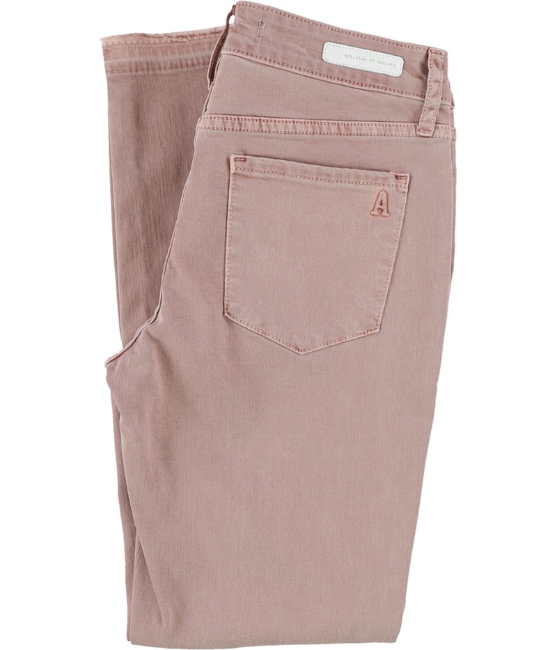 Articles of Society Womens Carly Straight Leg Regular Cropped Jeans