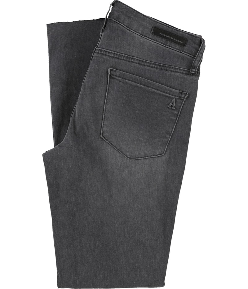 Articles of Society Womens Carly Raw Hem Regular Straight Leg Jeans
