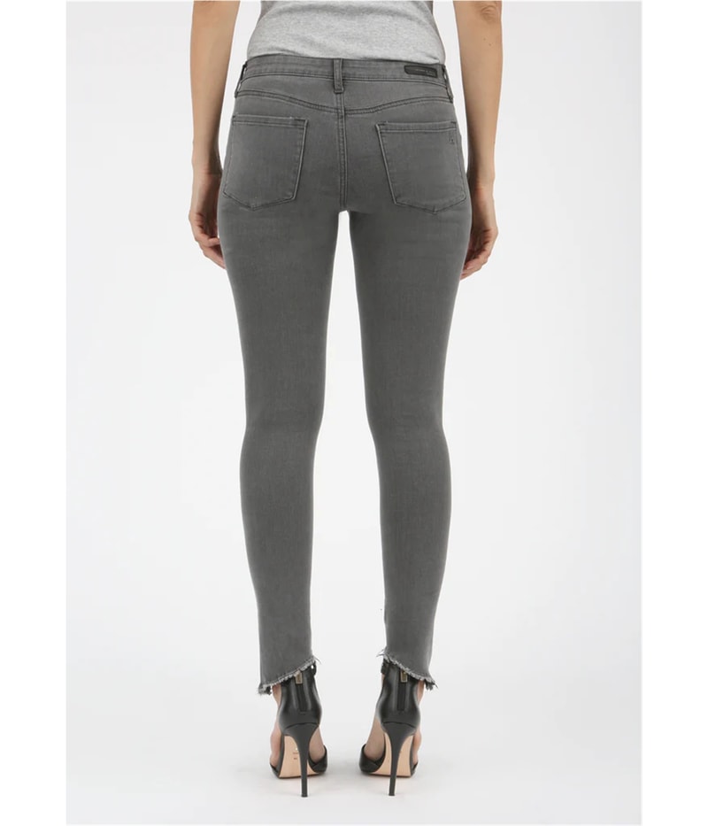 Articles of Society Womens Carly Step-Hem Straight Leg Regular Cropped Jeans