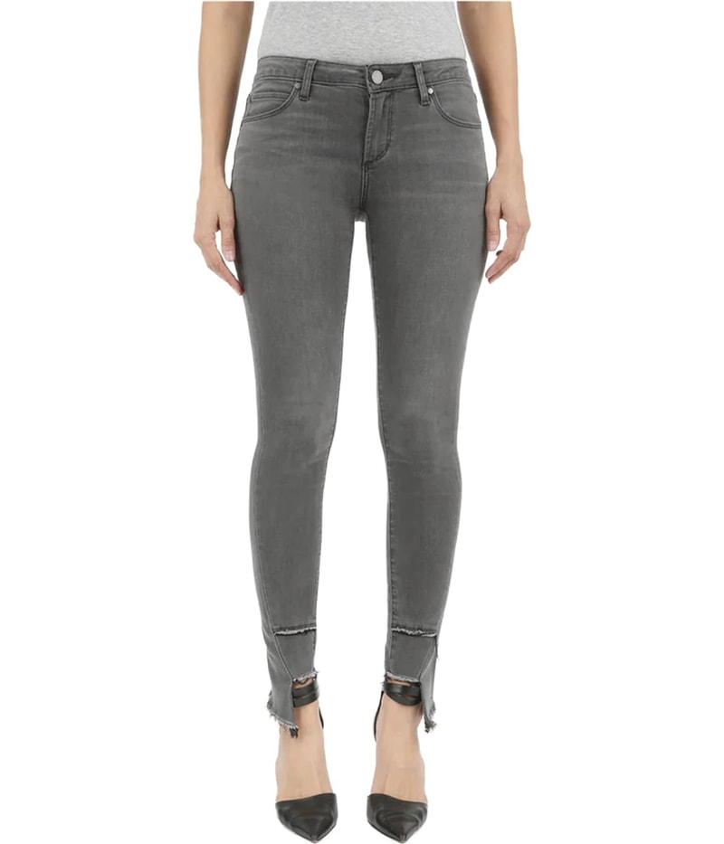 Articles of Society Womens Carly Step-Hem Straight Leg Regular Cropped Jeans