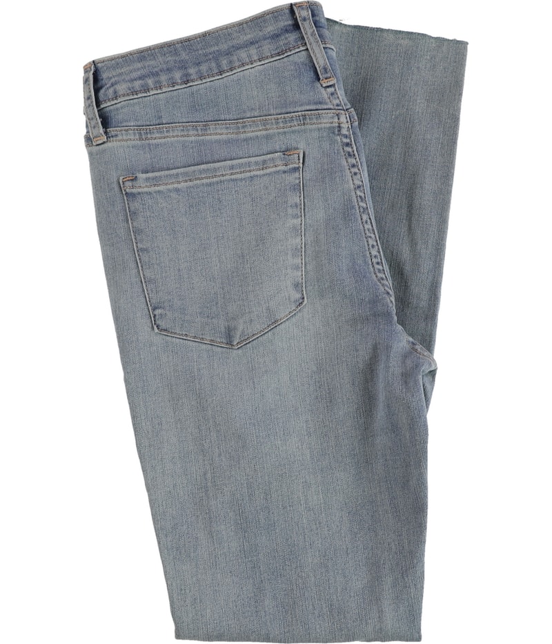 Articles of Society Womens Carly Raw Hem Straight Leg Regular Cropped Jeans