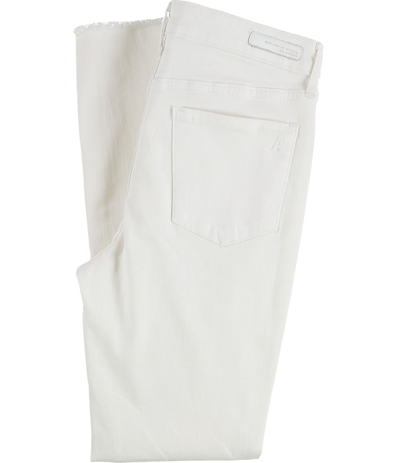 Articles of Society Womens Heather High Rise Straight Leg Regular Cropped Jeans