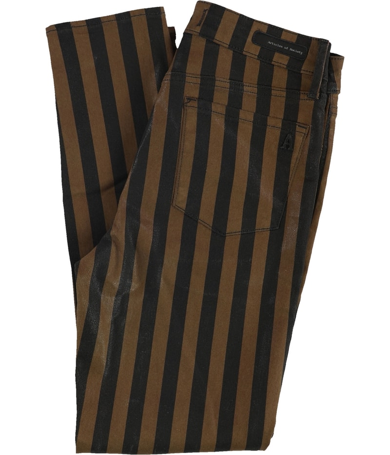 Articles of Society Womens Heather Coated High Rise Regular Straight Leg Jeans
