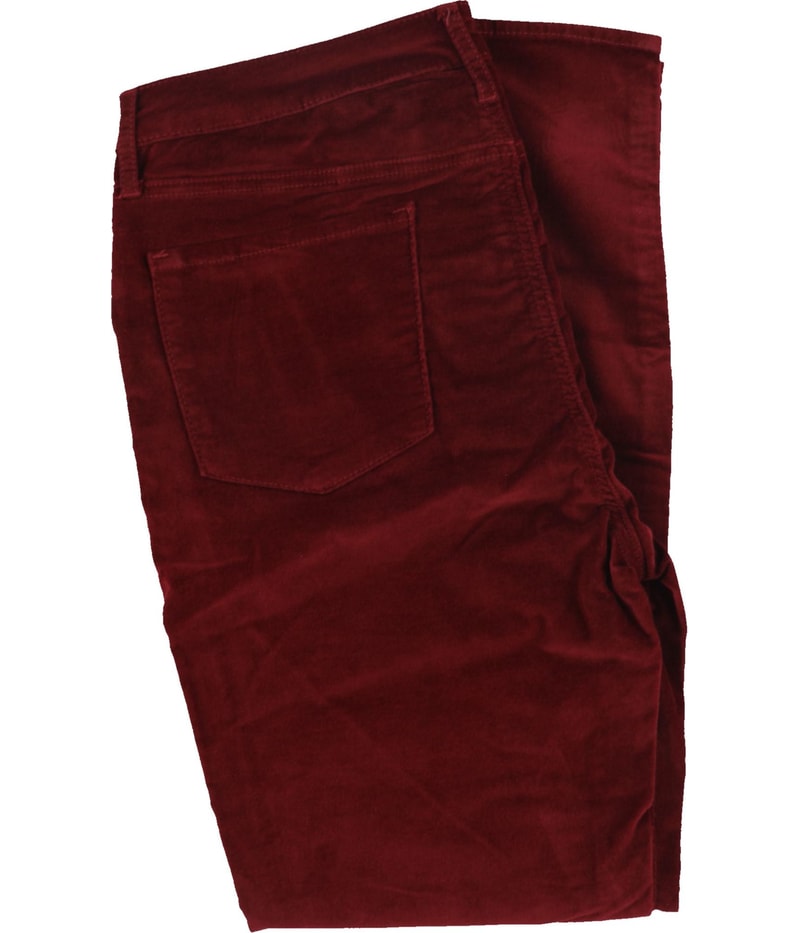 Articles of Society Womens Velvet Tapered Skinny Jeans in Red, image 3 of 3