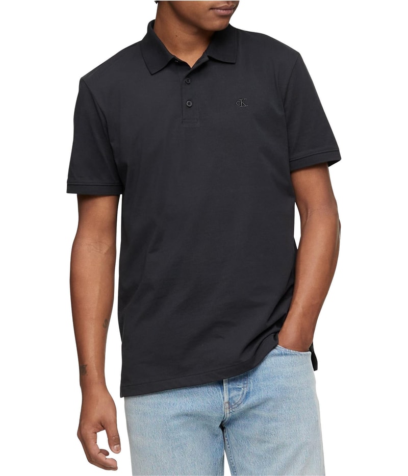 Calvin Klein Mens Monogram Logo Polo Shirt