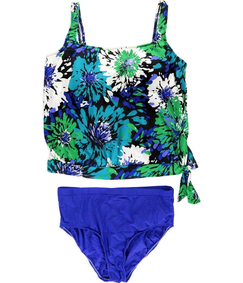 Swim Solutions Womens Paint Your Graden Brief 2 Piece Tankini