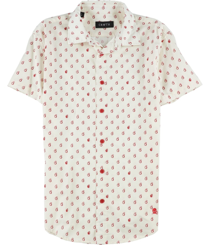 CRWTH Womens Fruit Print Button Up Shirt