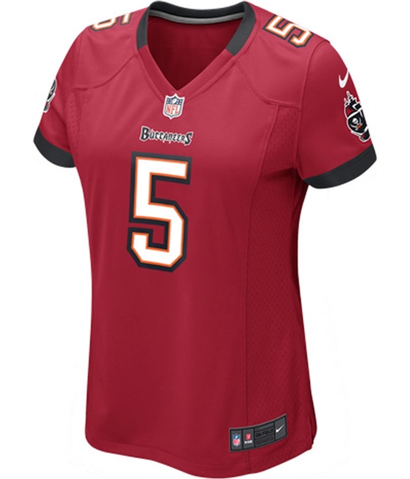 Nike Womens Josh Freeman Buccaneers Player Jersey in Red, image 2 of 2