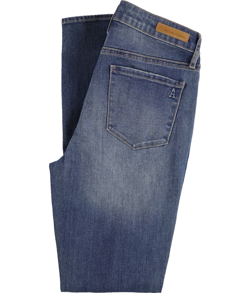 Articles of Society Womens Britney High Rise Regular Straight Leg Jeans, view 2