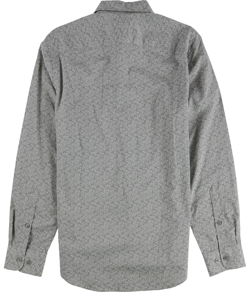 Perry Ellis Mens Paisley Long Sleeve Button Up Shirt