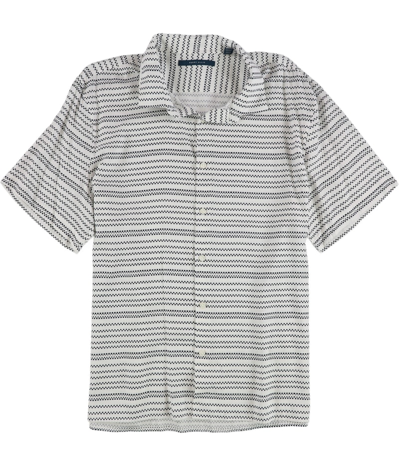 Perry Ellis Mens Staggered Square Button Up Shirt