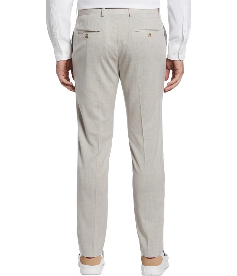 Perry Ellis Mens Slim-Fit Flat Front Stretch Straight Leg Slim Slacks Dress Pants