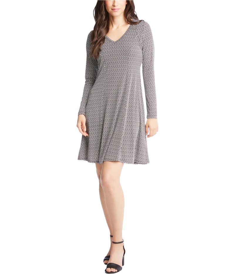 Karen Kane Womens Basketweave Fit & Flare Dress