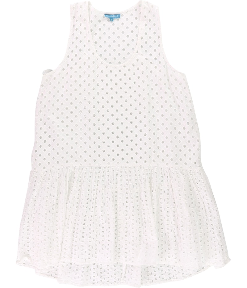 Blue Island Womens Eyelets Shift Dress