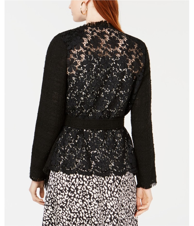 Ginger Womens Belted Knit Sweater