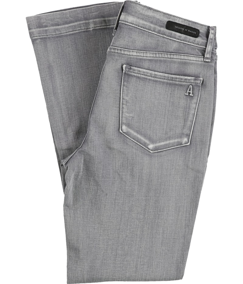 Articles of Society Womens London Flare Regular Cropped Jeans