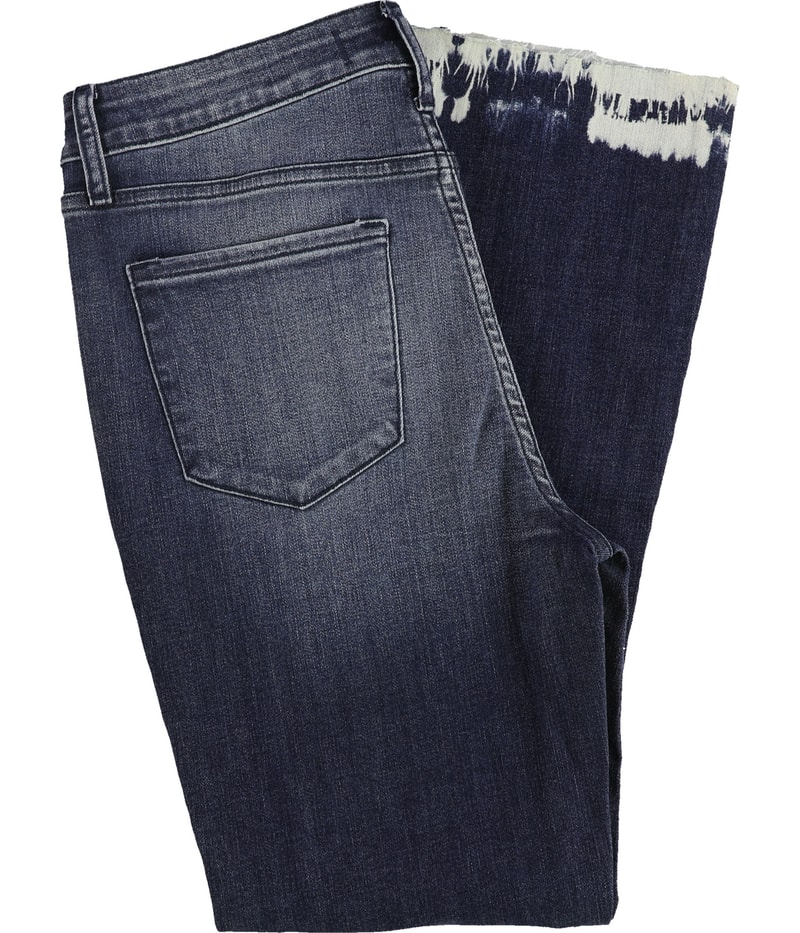 Articles of Society Womens London Raw Hem Flare Regular Cropped Jeans