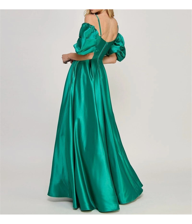 City Studio Womens Pleated Gown Dress