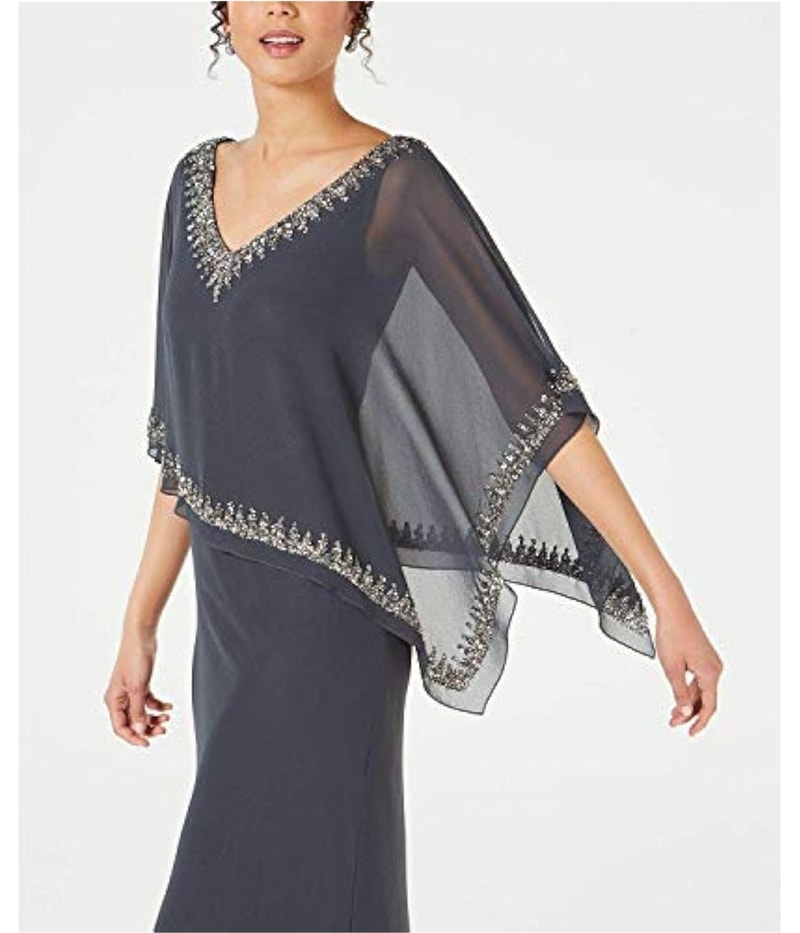 Jkara Womens Embellished Gown Dress