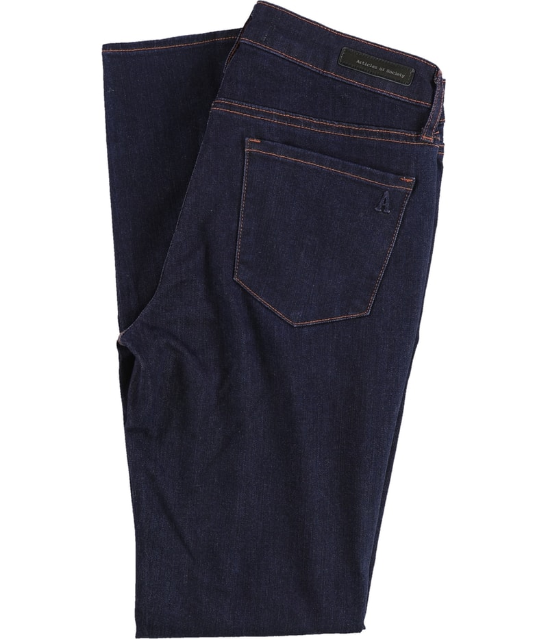 Articles of Society Womens Contrast Stitch Tapered Skinny Jeans