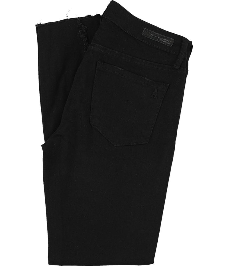Articles of Society Womens Distressed Regular Straight Leg Jeans