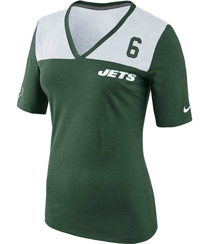 Nike Womens SS Mark Sanchez Graphic T-Shirt in Green, image 2 of 2