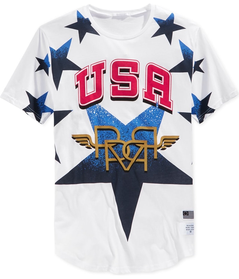Reason Mens USA Stars Graphic T-Shirt