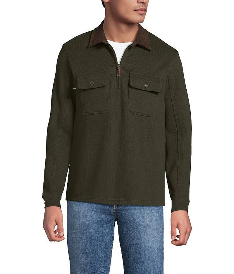 LANDS’ END Mens Woven Sweatshirt