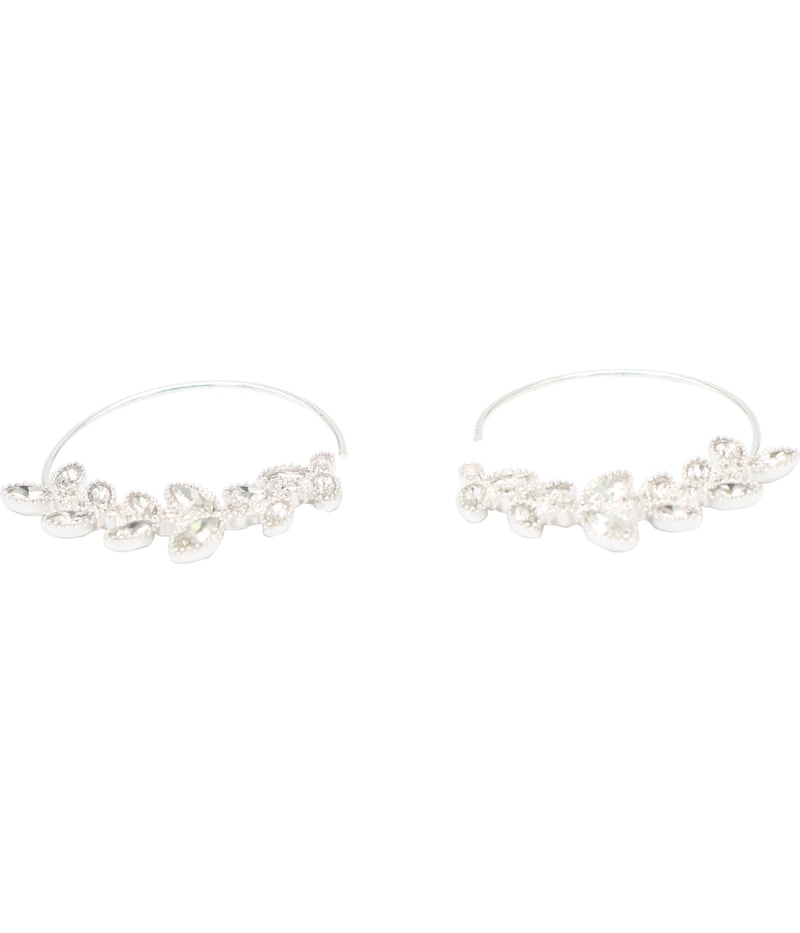 Banana Republic Womens Leaves Hoop Earrings, view 2