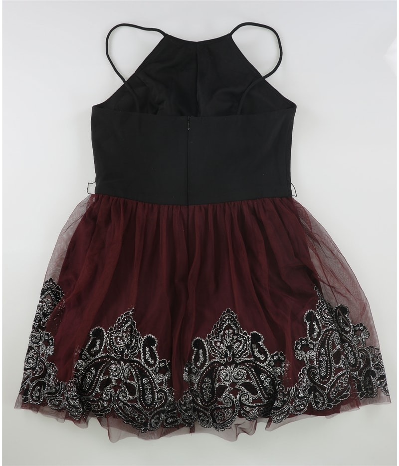 Blondie Nites Womens Embellished A-line Dress