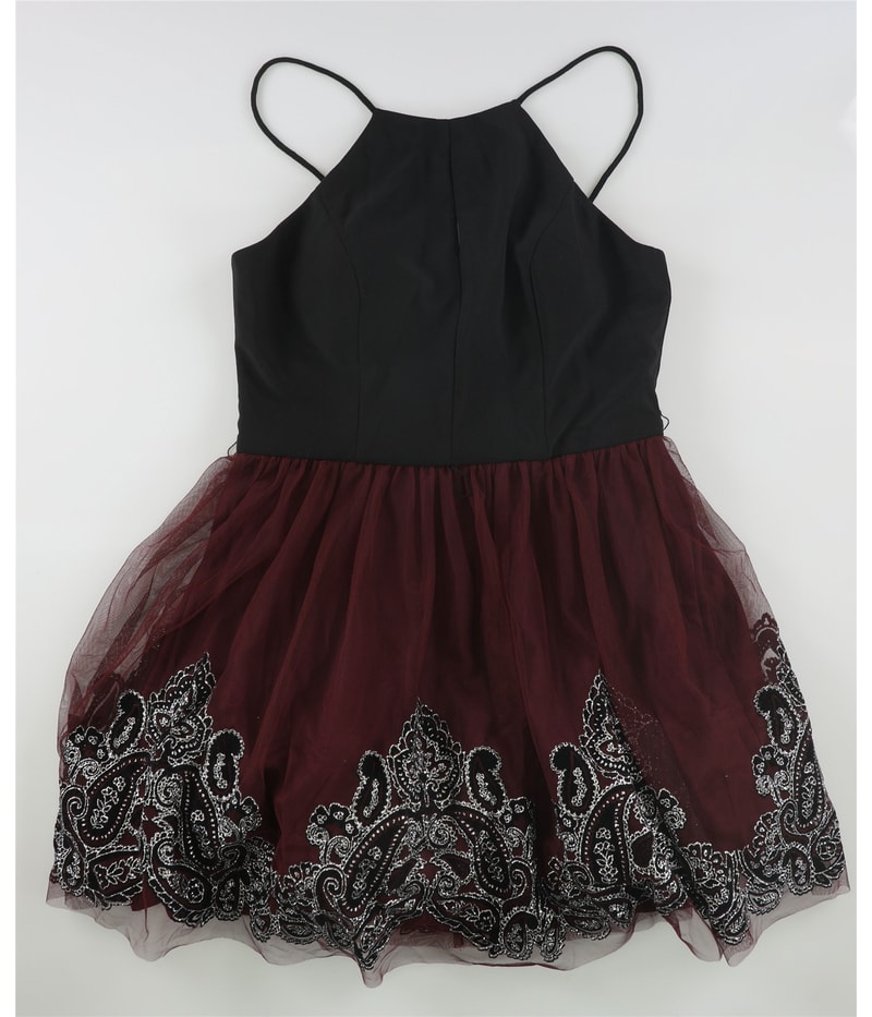 Blondie Nites Womens Embellished A-line Dress