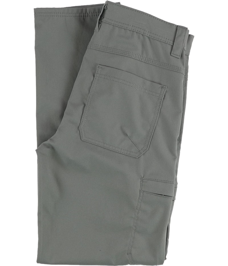 BASS OUTDOOR Mens Essential Tech Cargos Straight Leg Cargo Casual Pants in Green and Gray, view 3