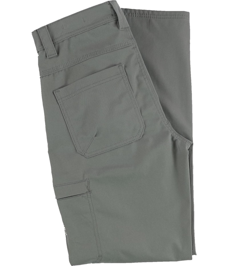 BASS OUTDOOR Mens Essential Tech Cargos Straight Leg Cargo Casual Pants in Green and Gray, view 2