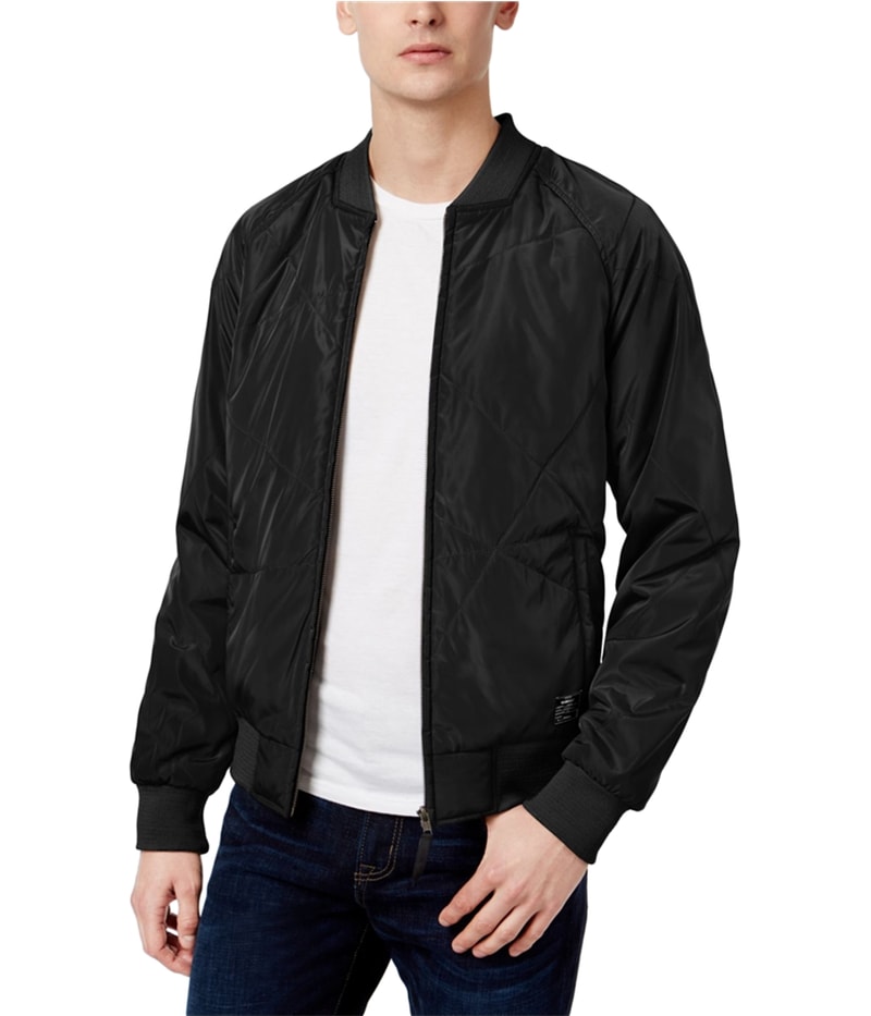 William Rast Mens Zane Quilted Bomber Jacket