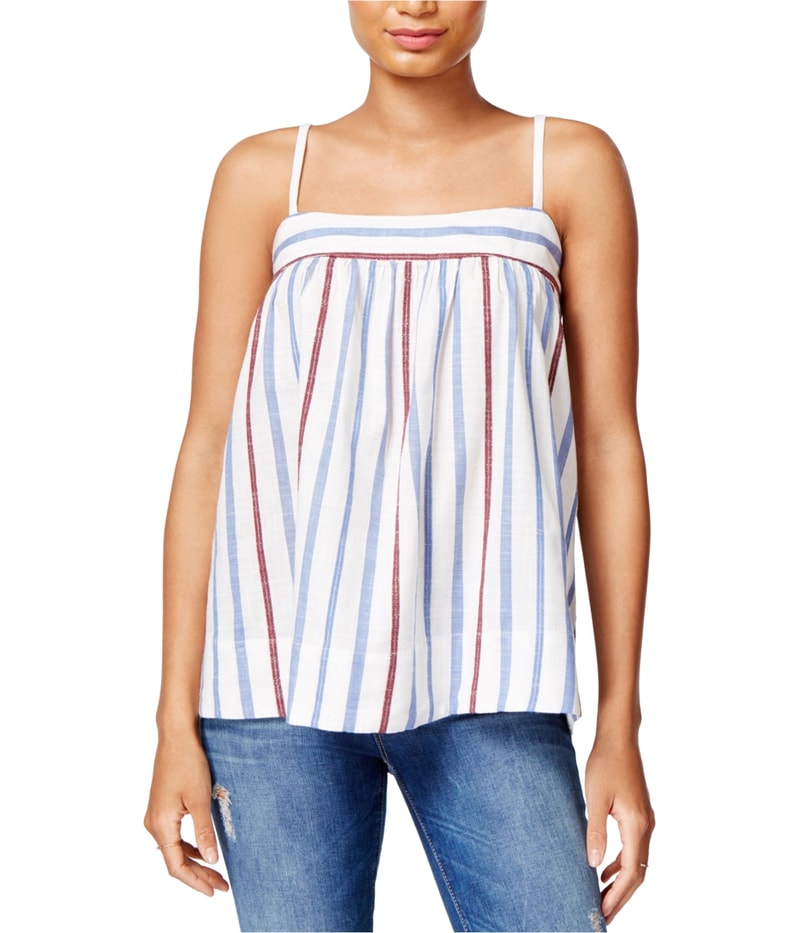 William Rast Womens Striped Knit Blouse