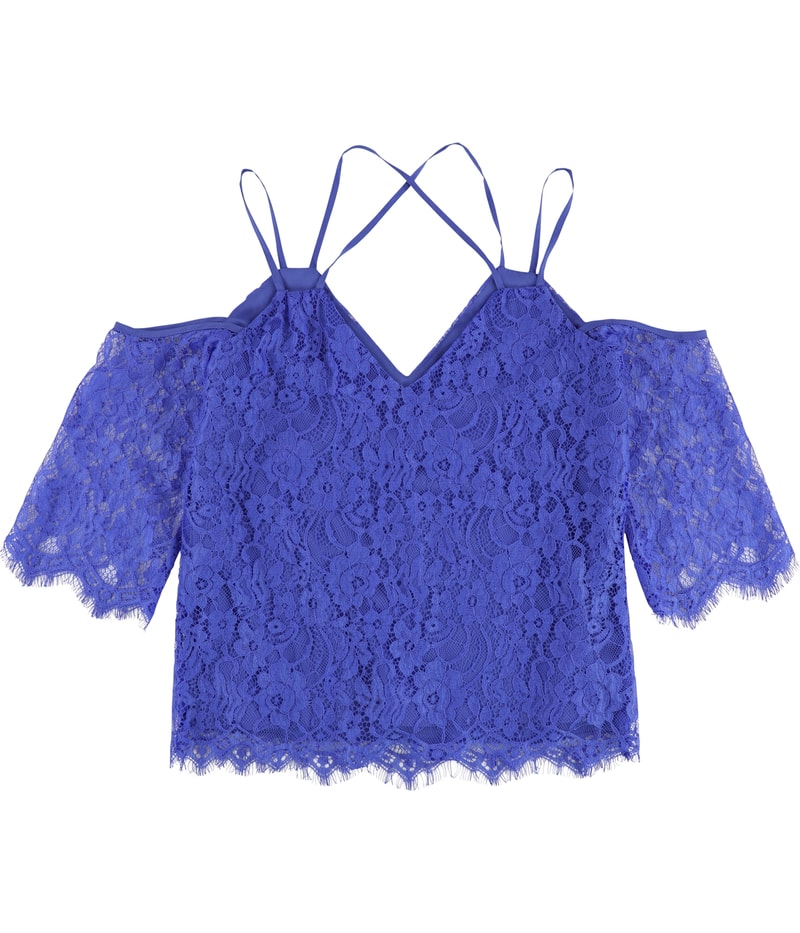 bar III Womens Off-The-Shoulder Knit Blouse