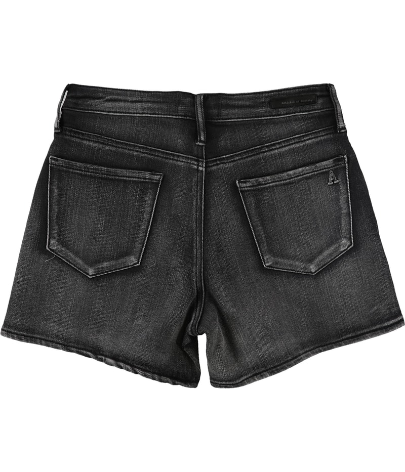 Articles of Society Womens Solid High-Rise Casual Denim Shorts