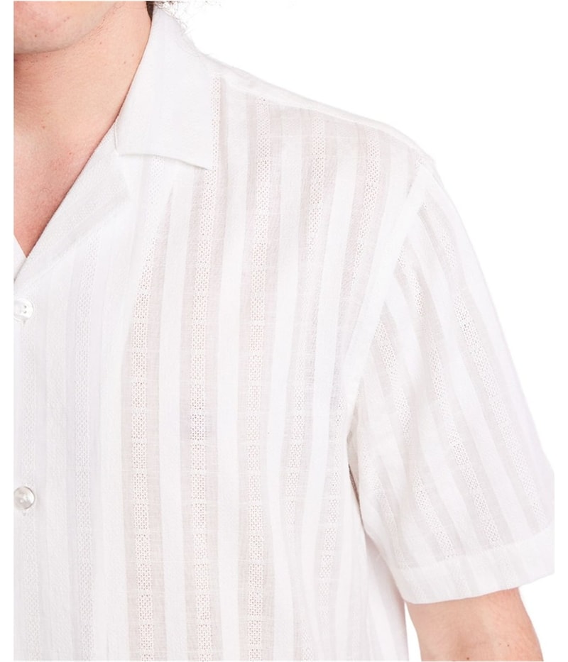Paisley & Gray Mens Slim Fit Short Sleeve Textured Stripe Button Up Shirt